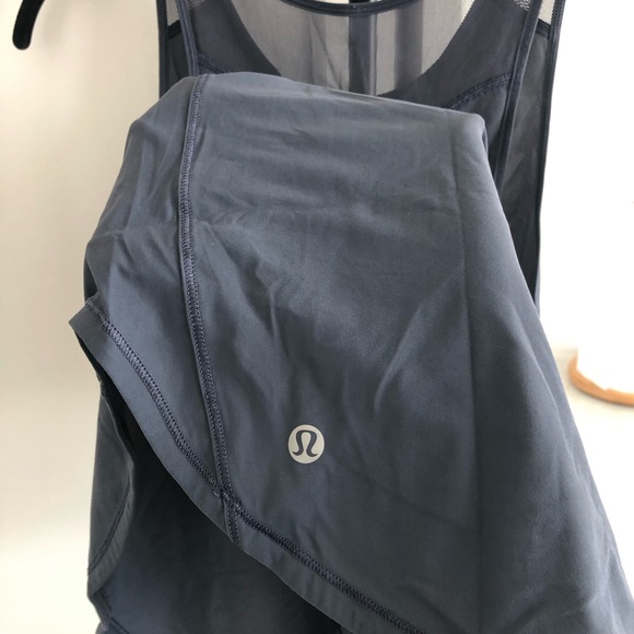 Lululemon Sculpt Athletic Tank Top Mesh Slate Blue Grey Small 6 - Picture 4 of 5